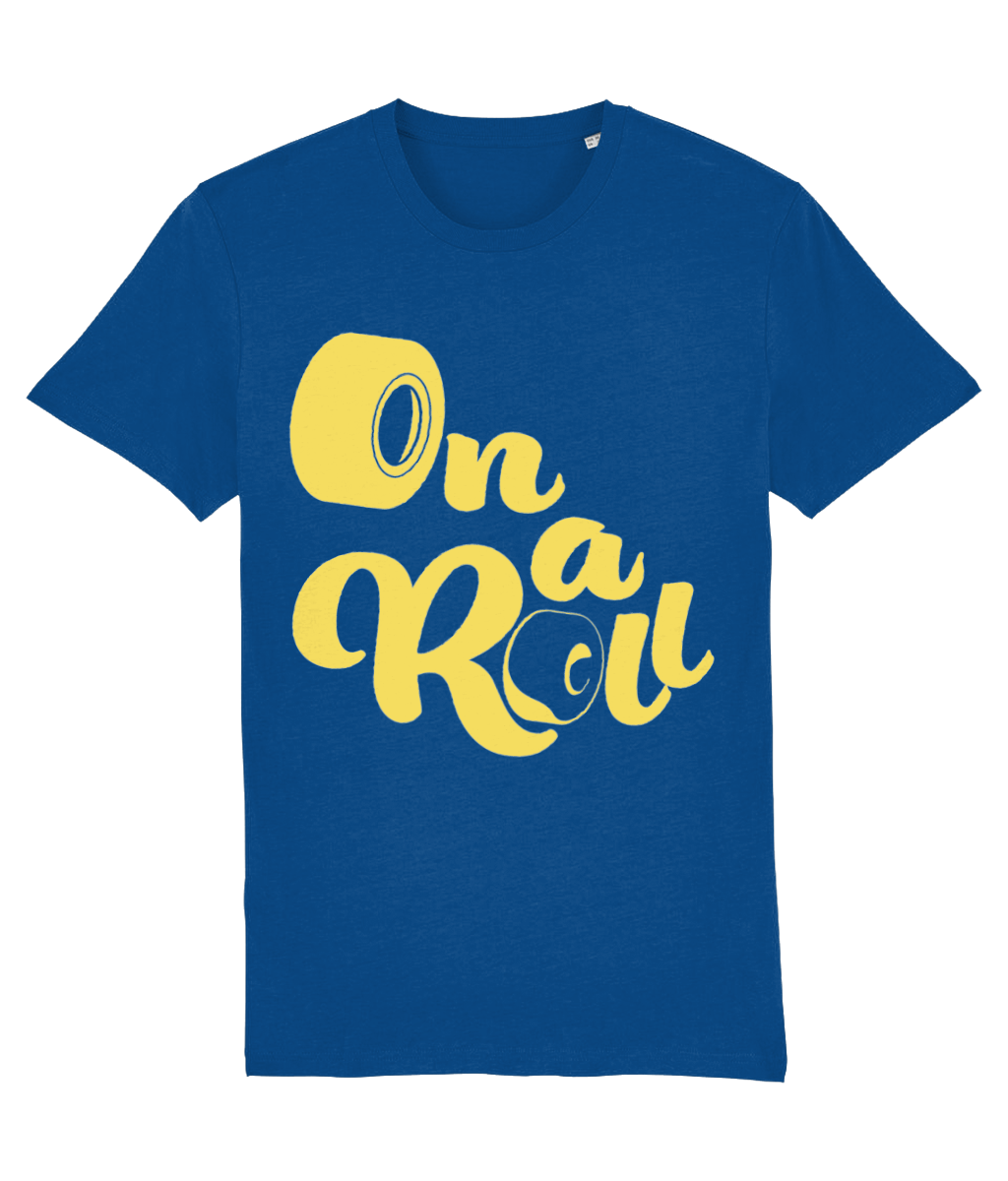 Tshirt On a roll Yellow Roller Skate Classic Emblem