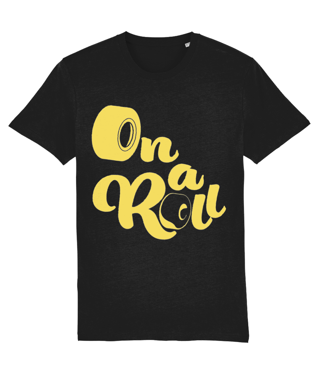 Tshirt On a roll Yellow Roller Skate Classic Emblem