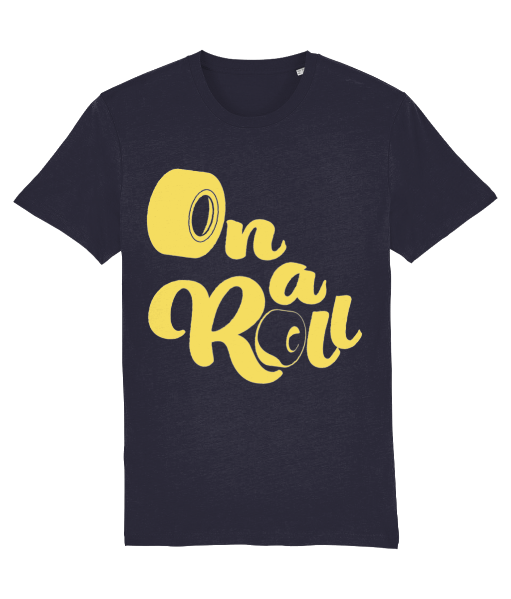 Tshirt On a roll Yellow Roller Skate Classic Emblem