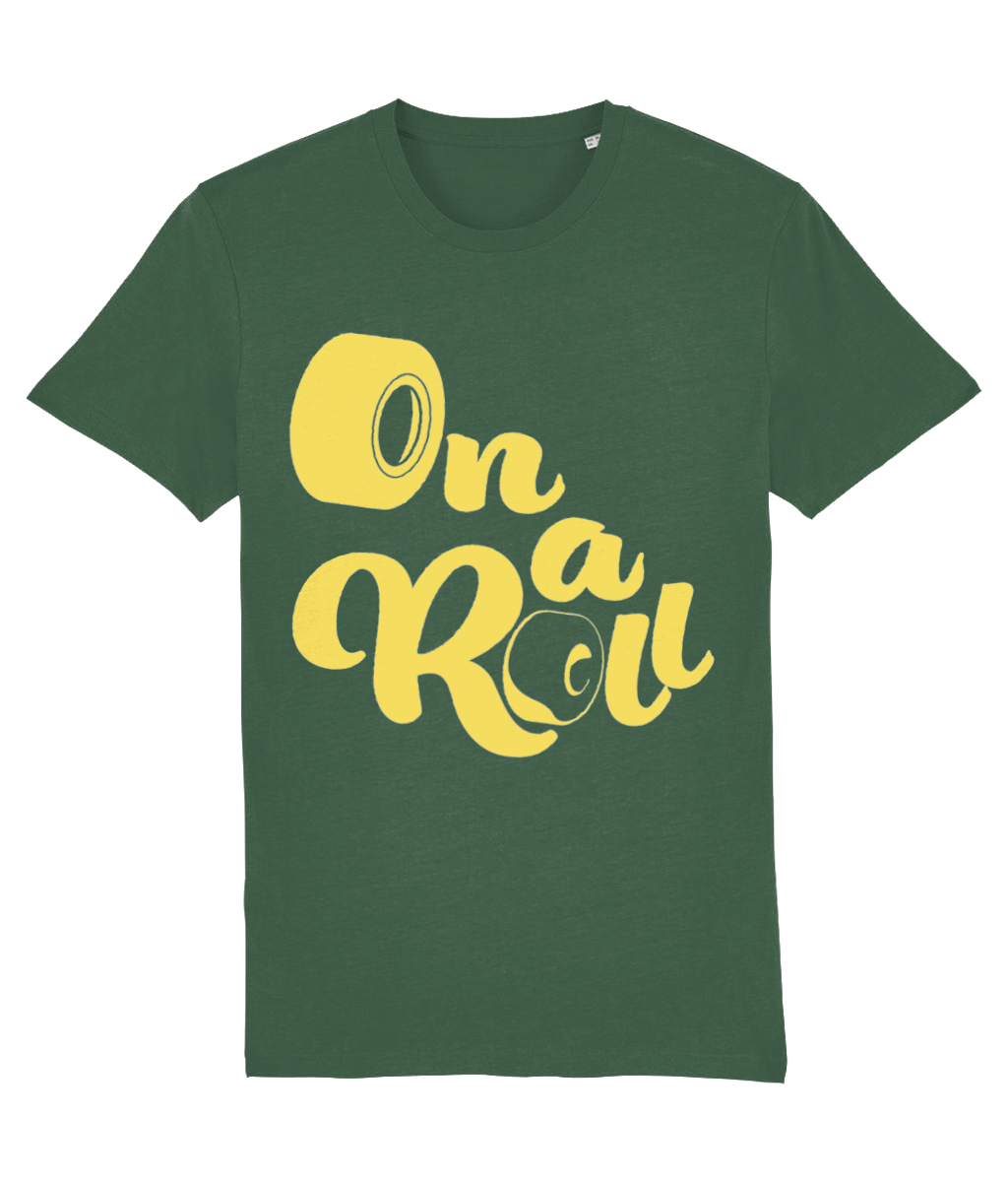 Tshirt On a roll Yellow Roller Skate Classic Emblem