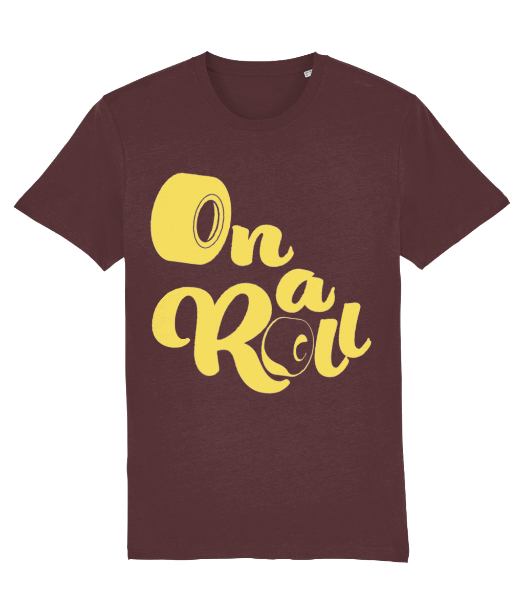 Tshirt On a roll Yellow Roller Skate Classic Emblem