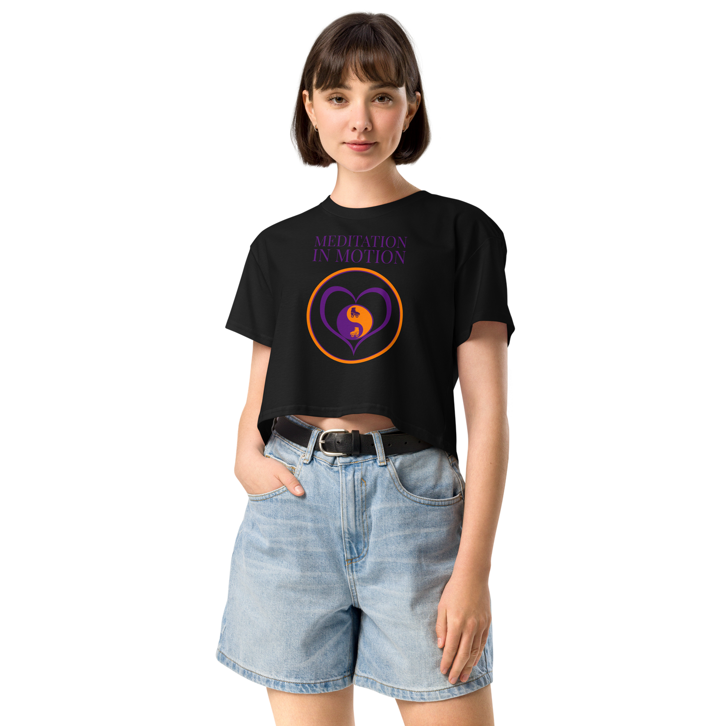 Crop top meditation in motion